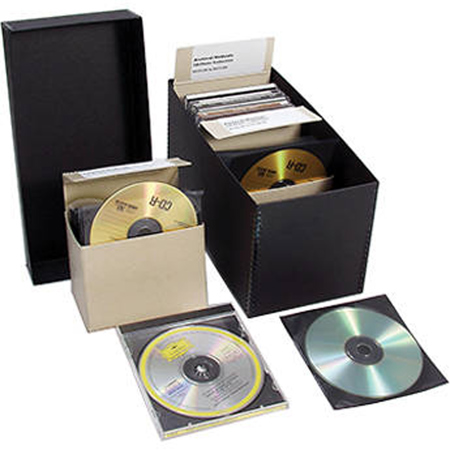 Archival Methods CD/DVD Storage Kit with Short Top Box,3x Caddies ...