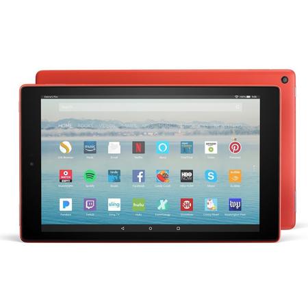 Amazon Fire HD 10 Tablet with Alexa Hands-Free, 32GB Internal Storage, Punch Red