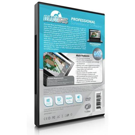 Amcrest Blue Iris Professional Version 4 Surveillance Software, CD-ROM