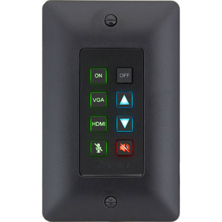 Aurora Multimedia DXB-8i 8-Button Ethernet Backlit Control Panel, Black