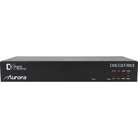 Aurora Multimedia DXE-CAT-RX3C HDMI HDBaseT Extender with Relays, 600' Max Distance, IP Control Engine
