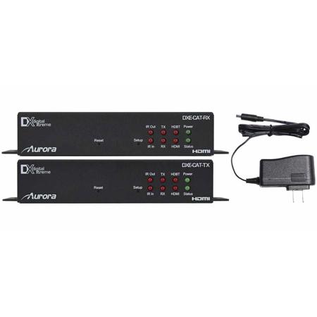 Aurora Multimedia 330' HDMI HDBaseT CAT Extender Set with Dual LAN