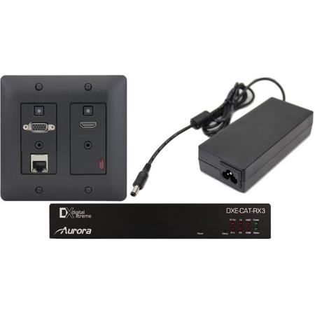 Aurora Multimedia DXW-2E-S3 One Room-One Cable Kit, Black