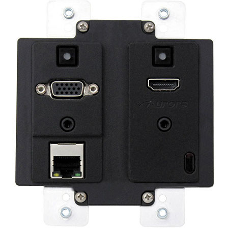 Aurora Multimedia DXW-2E VGA to HDMI Converter with Ethernet and Audio, White