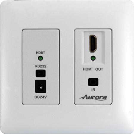 Aurora Multimedia DXW-2-RX1 HDMI HDBaseT Wall Plate Receiver, White