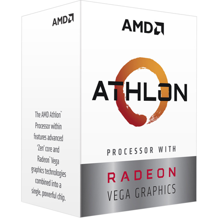 AMD Athlon 3000G 3.5GHz 2-Core AM4 Processor with Radeon Vega 3 Graphics