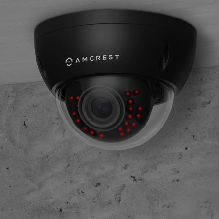 Amcrest ProHD 4MP Outdoor PoE Vandal Dome IP Camera with IR, Black