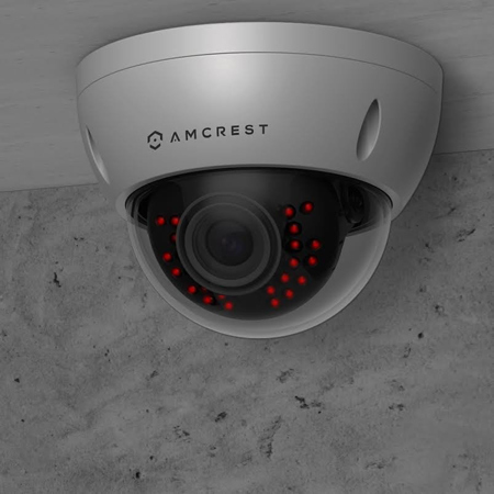 Amcrest ProHD 4MP Outdoor PoE Vandal Dome IP Camera with IR, White