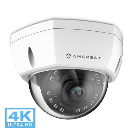 Amcrest 4K UHD 8MP Outdoor Security PoE Dome IP Camera with