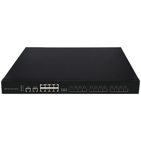 Aurora Multimedia Standard Layer 3 Non-Blocking Switch with 12 10G SFP+ Optical 8 10/100/1000M RJ45 Fixed Port