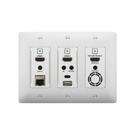 Aurora Multimedia 4K IP Audio/Video Distribution Wall Plate, 10G Copper Ethernet