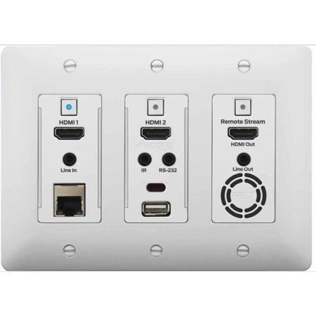 Aurora Multimedia 4K IP Distribution Wall Plate, 10G Copper Ethernet, White