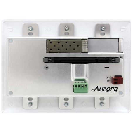 Aurora Multimedia 4K IP Distribution Wall Plate, SFP+ 10G Fiber Ethernet, White