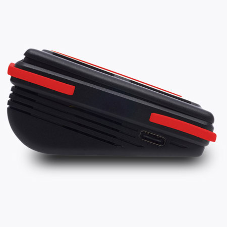 Ampere Full Circle Wireless Input and Output Power Bank, 13400mAh, Red