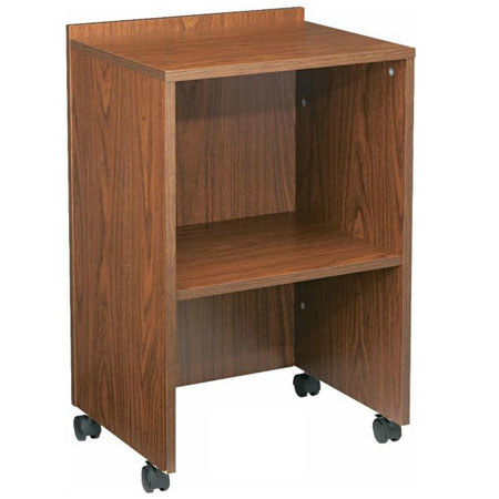 AmpliVox S260WT Portable Lectern/Cart Base, Walnut