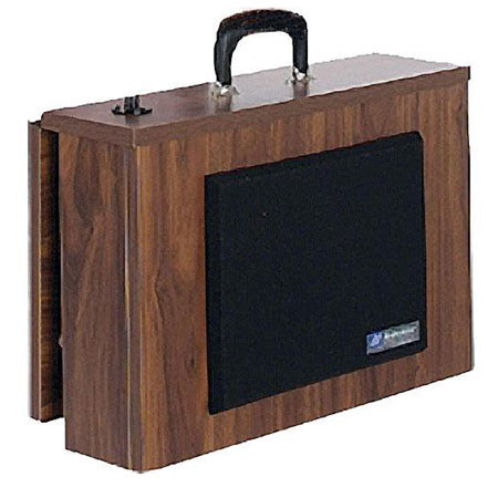 AmpliVox S272WT Wired EZ Folding Lectern, Walnut Finish