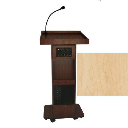 AmpliVox S505 Executive Sound Column Lectern, Maple