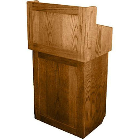 AmpliVox SN3010-OK Non-Sound Oxford Lectern, Natural Oak