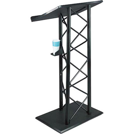 AmpliVox SN3185 Aluminum Truss Lectern, Black