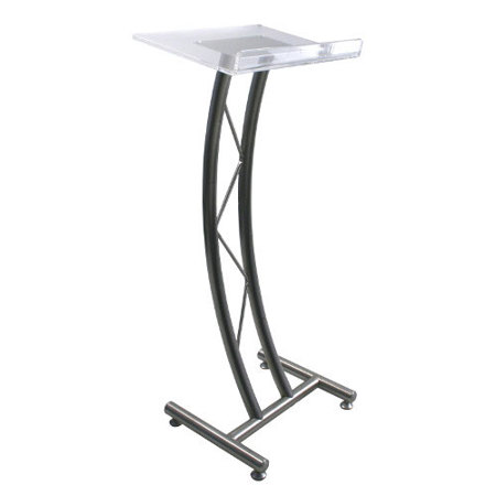 AmpliVox SN3186 Curved Acrylic Truss Lectern