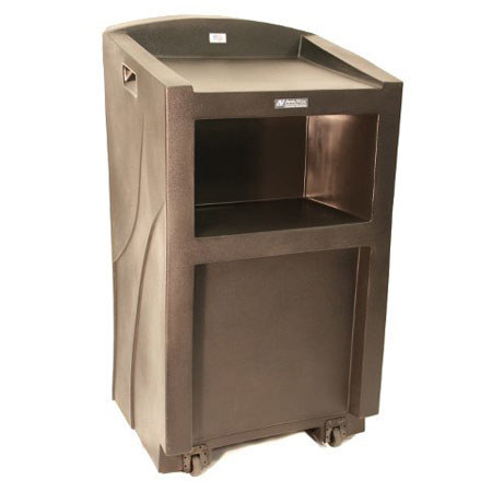 AmpliVox Pinnacle Multimedia Hard Shell Plastic Podium, Maple