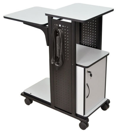 AmpliVox SN3310 Presentation Station with Cabinet, Black / Gray