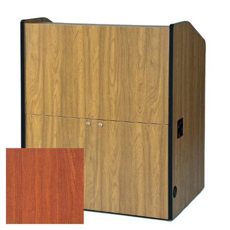 AmpliVox Multimedia Smart Podium without Sound System, Cherry
