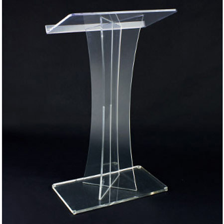 AmpliVox SN3520 X Acrylic Floor Lectern