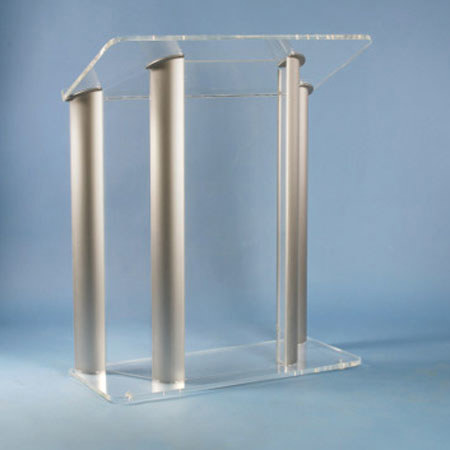 AmpliVox SN3525 Contemporary Acrylic & Aluminum Lectern