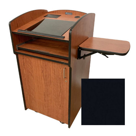 AmpliVox SN3620 Professional Multimedia Flash Podium with Viewport, Black