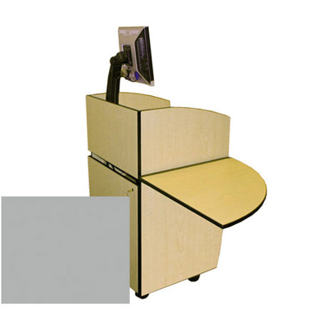 AmpliVox SN3645 Mobilite Lectern with Wingtop Folding Shelf, Gray