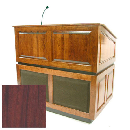 AmpliVox SS3035 Ambassador Lectern with Wired Sound System, Mahogany