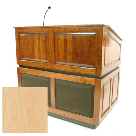 AmpliVox SS3035 Ambassador Lectern with Wired Sound System, Maple