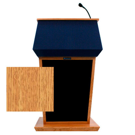 AmpliVox SS3040 Patriot Lectern with Sound System, Natural Oak