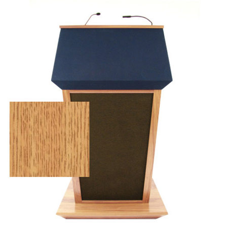 AmpliVox SS3045 Patriot Plus Lectern with Sound System, Natural Oak
