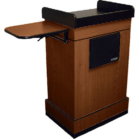 AmpliVox SS3230 Computer Lectern with Sound, Mahogany