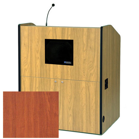 AmpliVox SS3235 Multimedia Presentation Podium with Sound System, Cherry