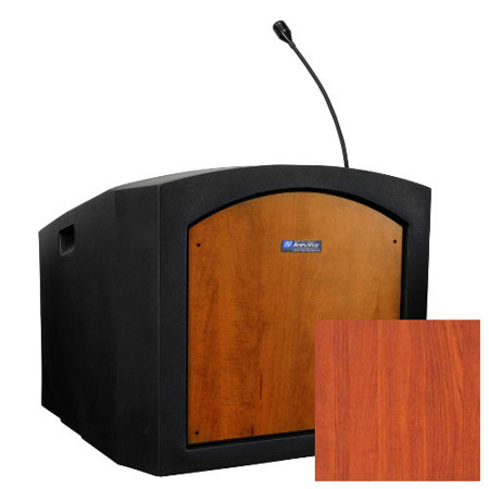 AmpliVox Pinnacle Table Top Lectern with Sound, Cherry