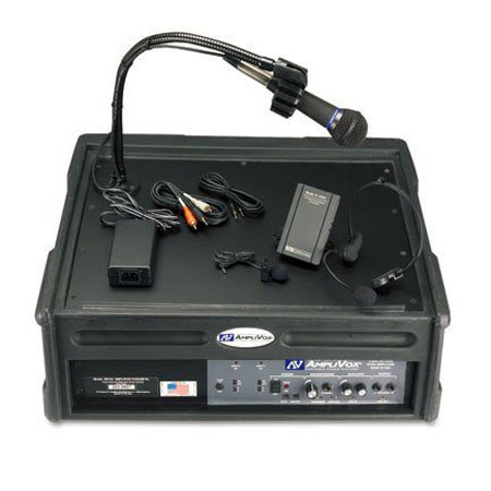 AmpliVox SW124 Wireless Roving Rostrum Podium PA