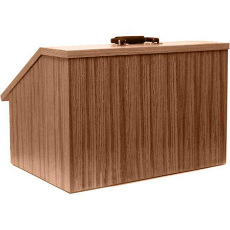 AmpliVox SW272 Folding Lectern with Headset Mic, Walnut