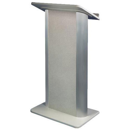 AmpliVox SW3105 Contemporary Flat Lectern with Headset Mic, Gray Granite