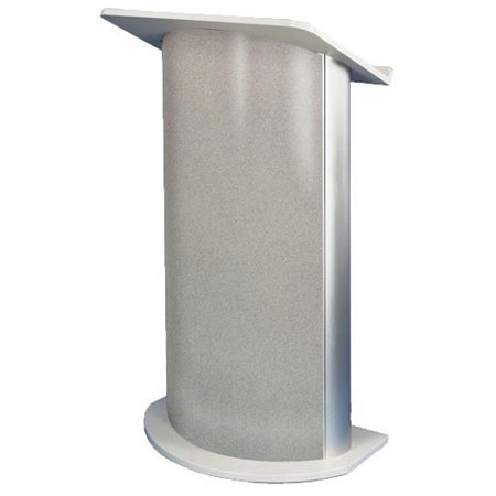 AmpliVox SW3125 Contemporary Curved Lectern with Handheld Mic, Gray Granite