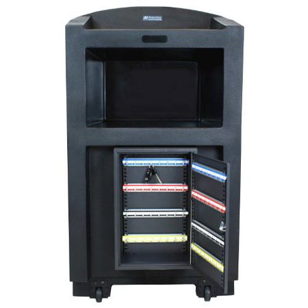 AmpliVox VS1064 Hard Shell Valet Podium with Key Box