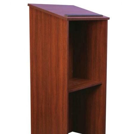 AmpliVox W280MH Full Height One Piece Lectern, Mahogany