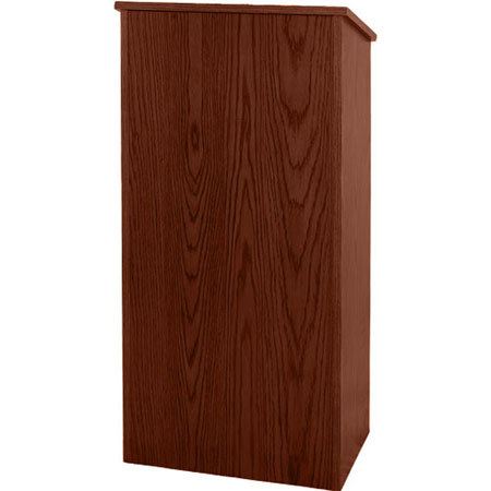 AmpliVox W280WT Full Height One Piece Lectern, Walnut