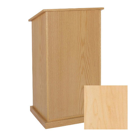 AmpliVox W470 Chancellor Solid Wood Veneer Lectern without Sound System, Maple