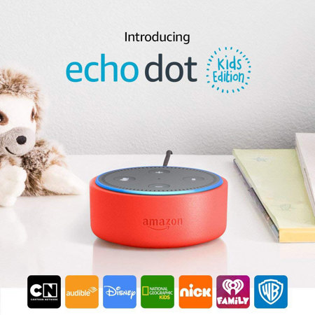 Amazon Echo Dot Kids Edition, Punch Red Case