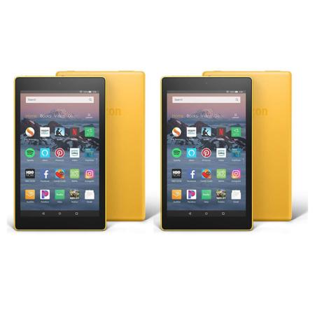 Amazon 2 Pack Fire HD 8 Tablet, 16GB, Canary Yellow