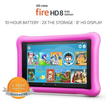 Amazon Fire HD 8 Kids Edition Tablet (8th Generation), Pink Kid-Proof Case