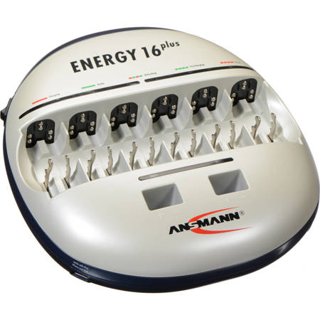 Ansmann Energy 16 Plus Rapid Charger for AAA, AA, C, D & 9V E NiMH/NiCd ...
